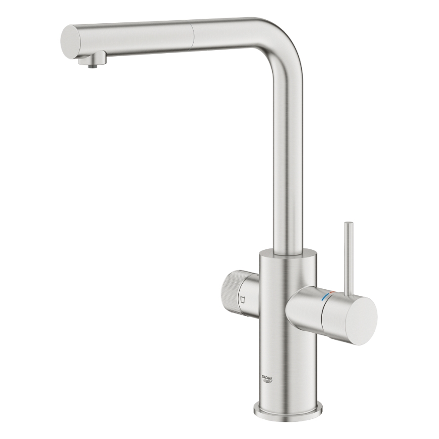 GROHE 30601DC0 - Drezová batéria BLUE PURE s vysúvacou sprchou, nerez