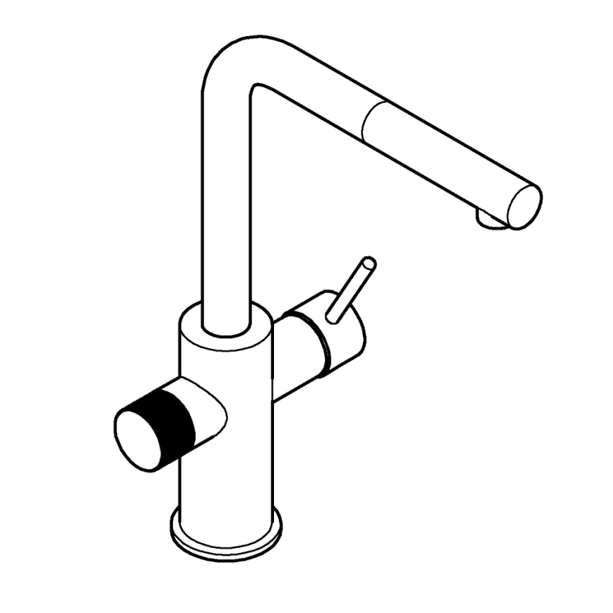 GROHE 30601DC0 - Drezová batéria BLUE PURE s výsuvnou koncovkou, nerez