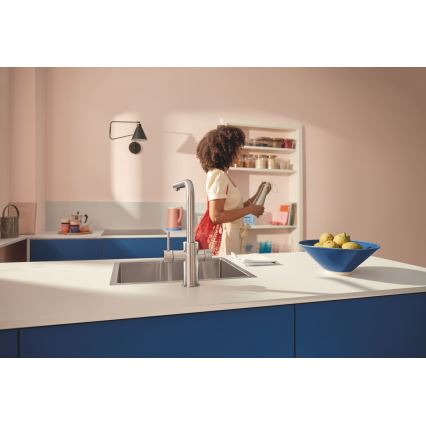 GROHE 30601DC0 - Drezová batéria BLUE PURE s výsuvnou koncovkou, nerez
