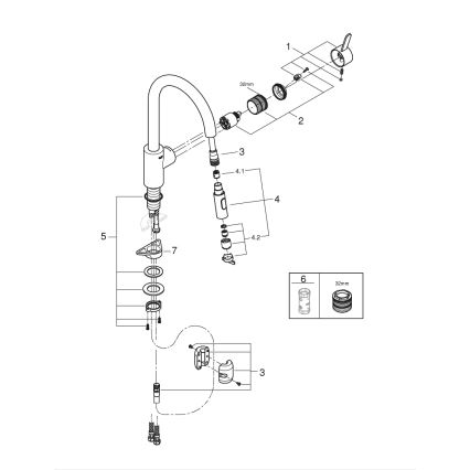 GROHE 31481001 - Drezová batéria EUROSMART COSMOPOLITAN lesklý chróm