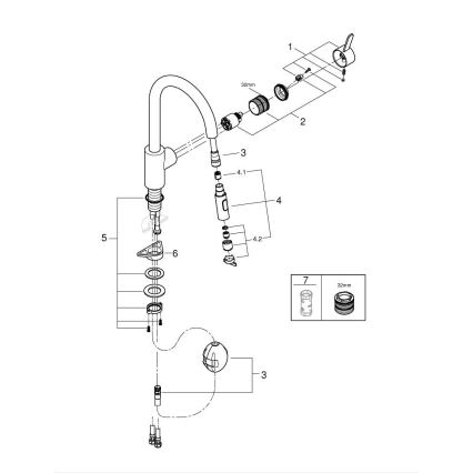 GROHE 31481001 - Drezová batéria EUROSMART COSMOPOLITAN lesklý chróm