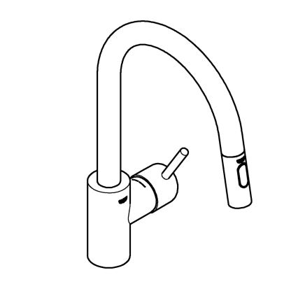 GROHE 31483DC2 - Drezová batéria CONCETTO z nehrdzavejúcej ocele
