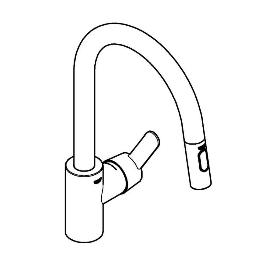 GROHE 31484001 - Drezová batéria GET lesklý chróm