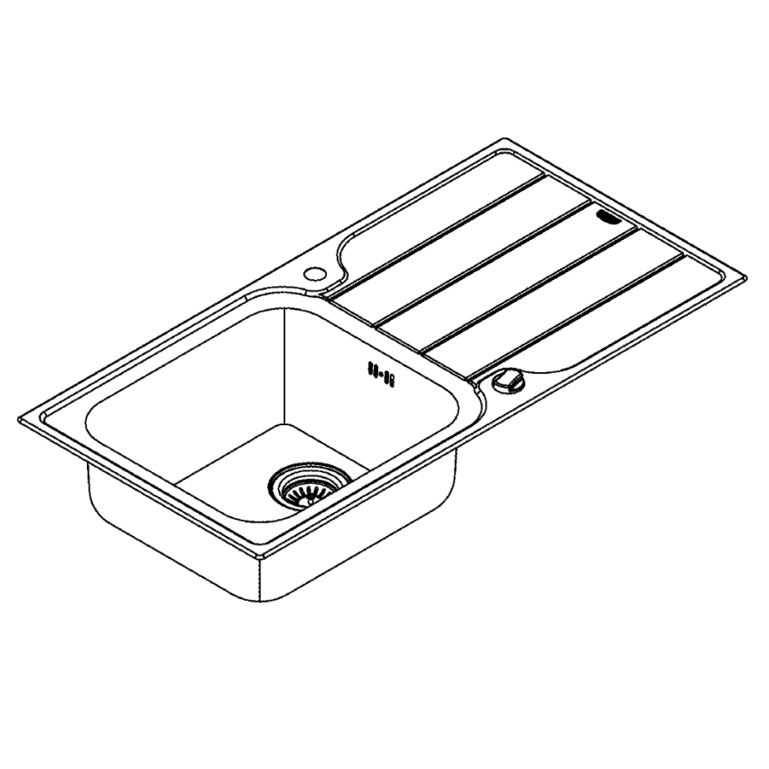GROHE 31563SD1 - Drez K500 1000 × 500 mm nerezová oceľ