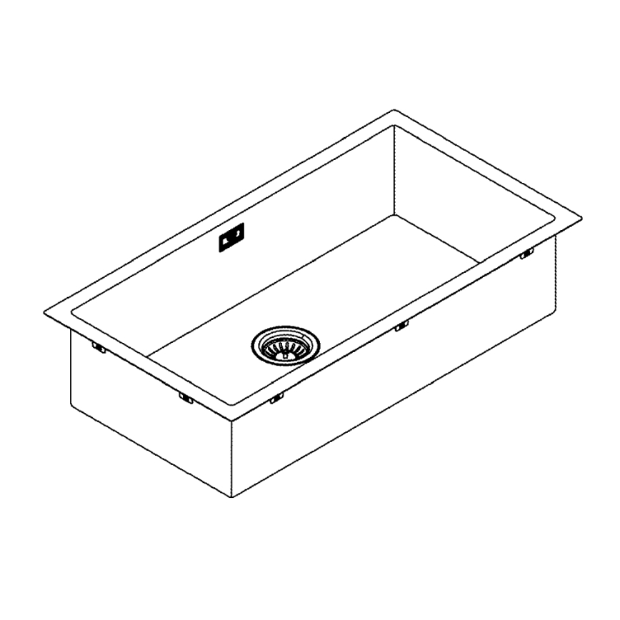 GROHE 31580SD1 - Kuchynský drez K700 864 × 464 mm nerezová oceľ