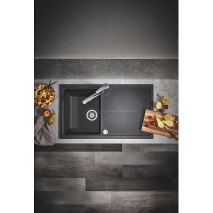 GROHE 31640AP0 - Kompozitný drez K400 860 × 500 mm granit/čierna