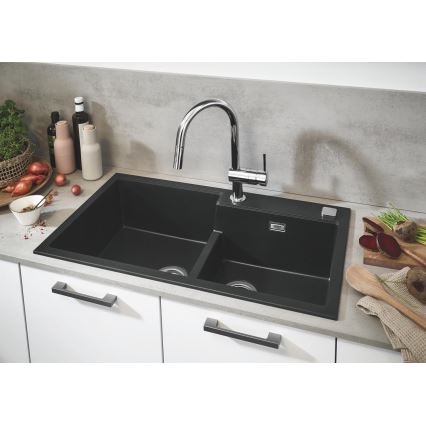 GROHE 31649AP0 - Kompozitný drez K500 860 × 500 mm čierny