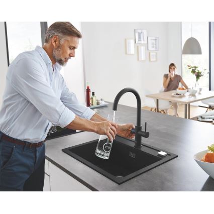 GROHE 31651AP0 - Kuchynský drez K700 560 × 510 mm granit/čierna