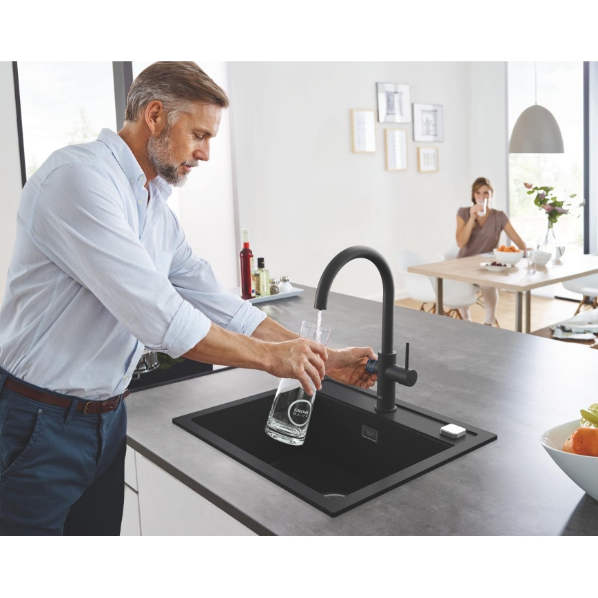 GROHE 31651AP0 - Kuchynský drez K700 560 × 510 mm granit/čierna