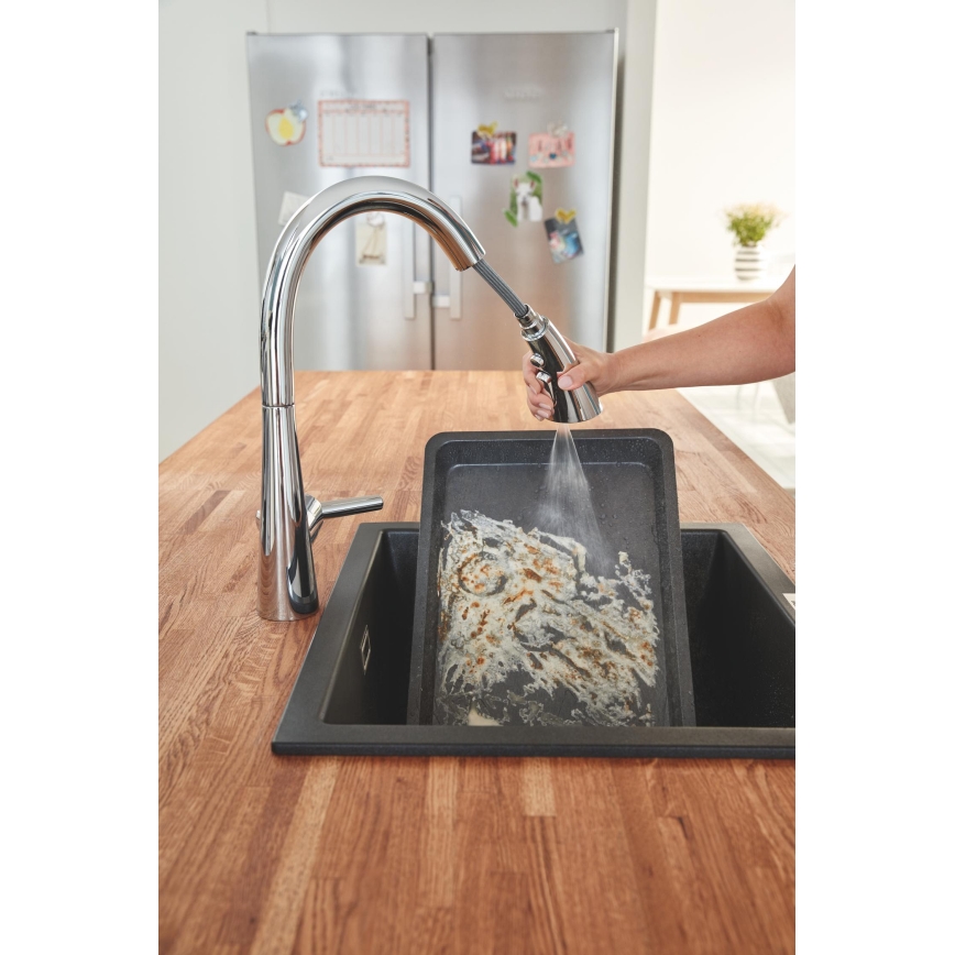 GROHE 31654AP0 - Kompozitný drez K700U 533 × 457 mm čierny