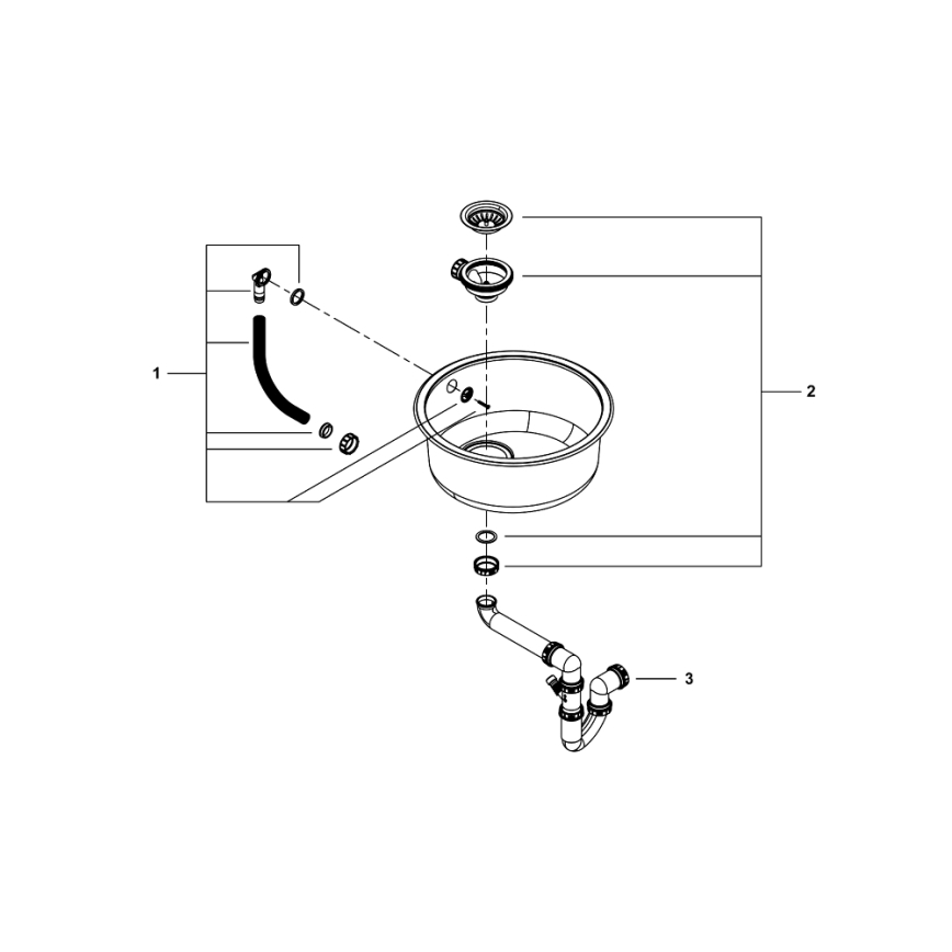 GROHE 31720SD0 - Drez K200 440 x 440 x 180 nerezová oceľ