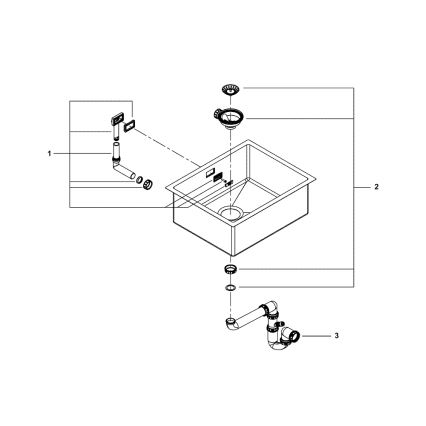 GROHE 31726SD0 - Kuchynský drez K700 550 × 450 mm nerez