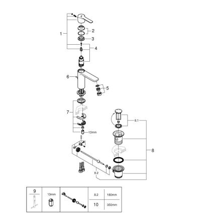 GROHE 32109GL1 - Umývadlová batéria LINEARE zlatá