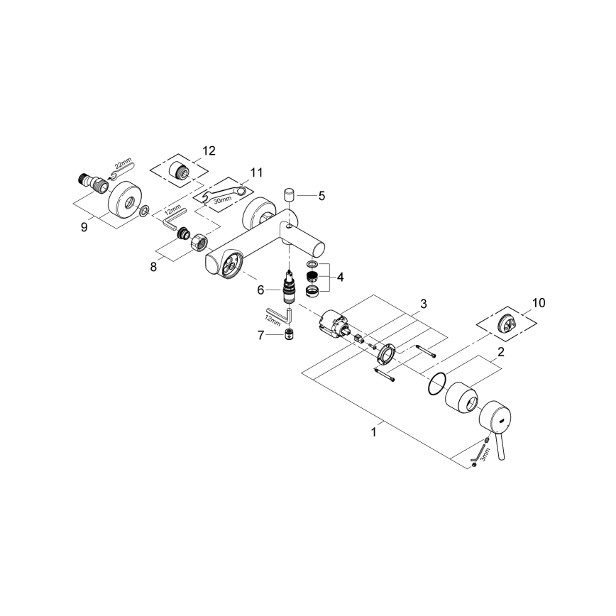 GROHE 32211001 - Vaňová batéria CONCETTO DN 15 lesklý chróm