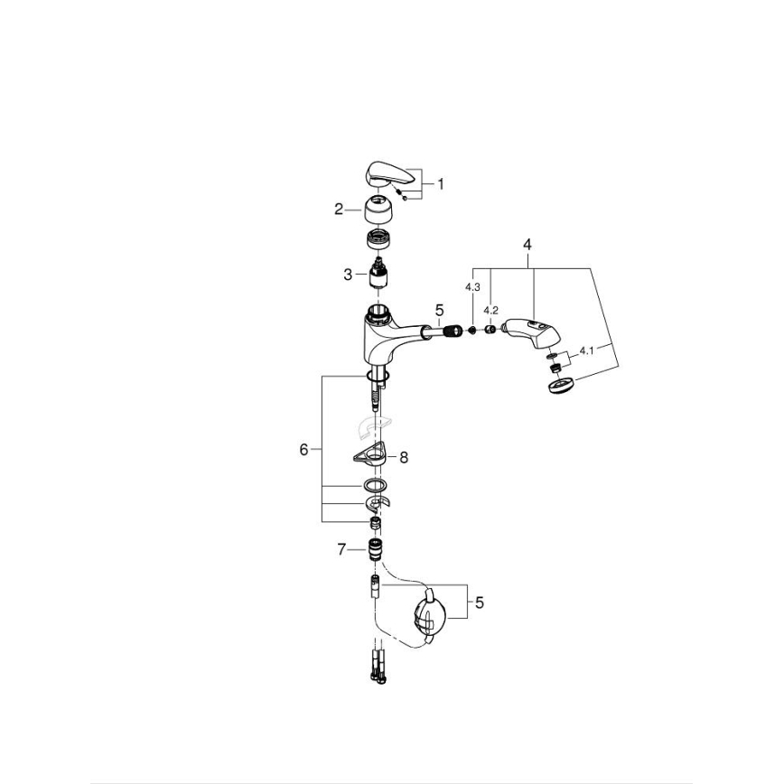 GROHE 32257001 - Drezová batéria EURODISC lesklý chróm
