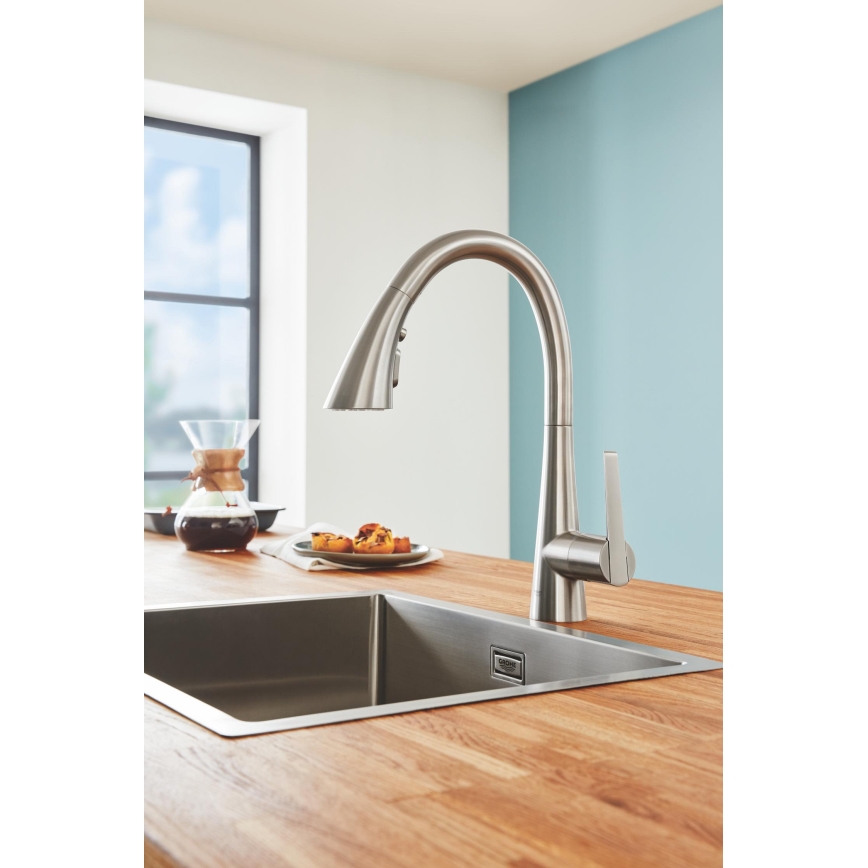 GROHE 32294DC2 - nerezová drezová batéria ZEDRA