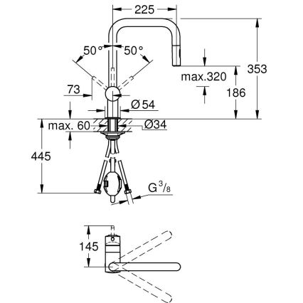 GROHE 32322DL2 - Drezová batéria A bronzová