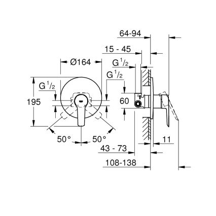 GROHE 32590002 - Sprchová batéria START lesklý chróm