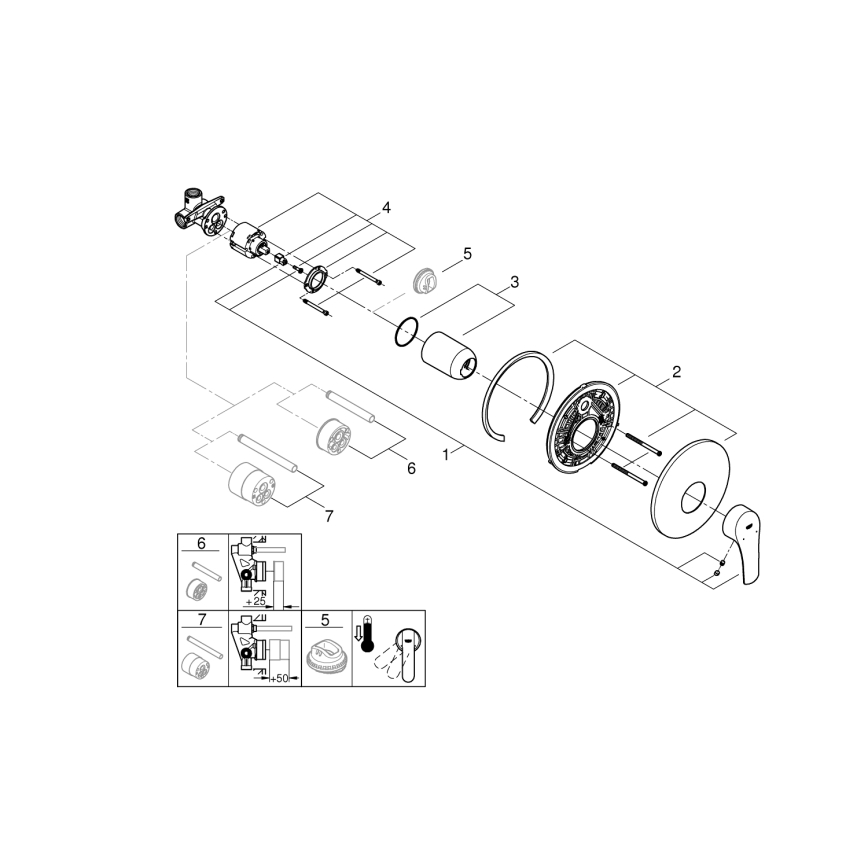 GROHE 32590002 - Sprchová batéria START lesklý chróm