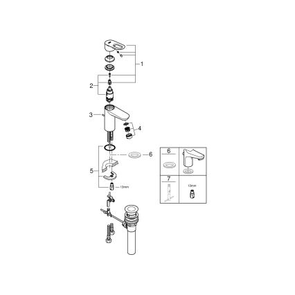 GROHE 32814000 - Umývadlová batéria BAULOOP lesklý chróm