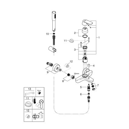 GROHE 32832000 - Kadna armatura EUROSMART COSMOPOLITAN