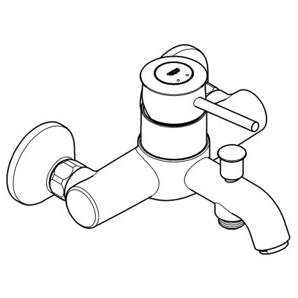 GROHE 32865000 - Vaňová batéria BAUCLASSIC DN 15 lesklý chróm