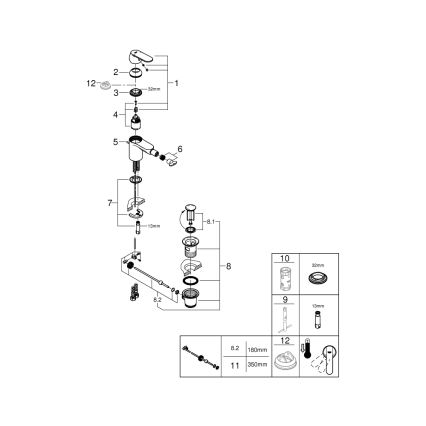GROHE 32885000 - Bidetová batéria GET DN 15 lesklý chróm