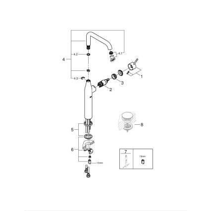 GROHE 32901GL1 - Umývadlová batéria ESSENCE XL zlatá