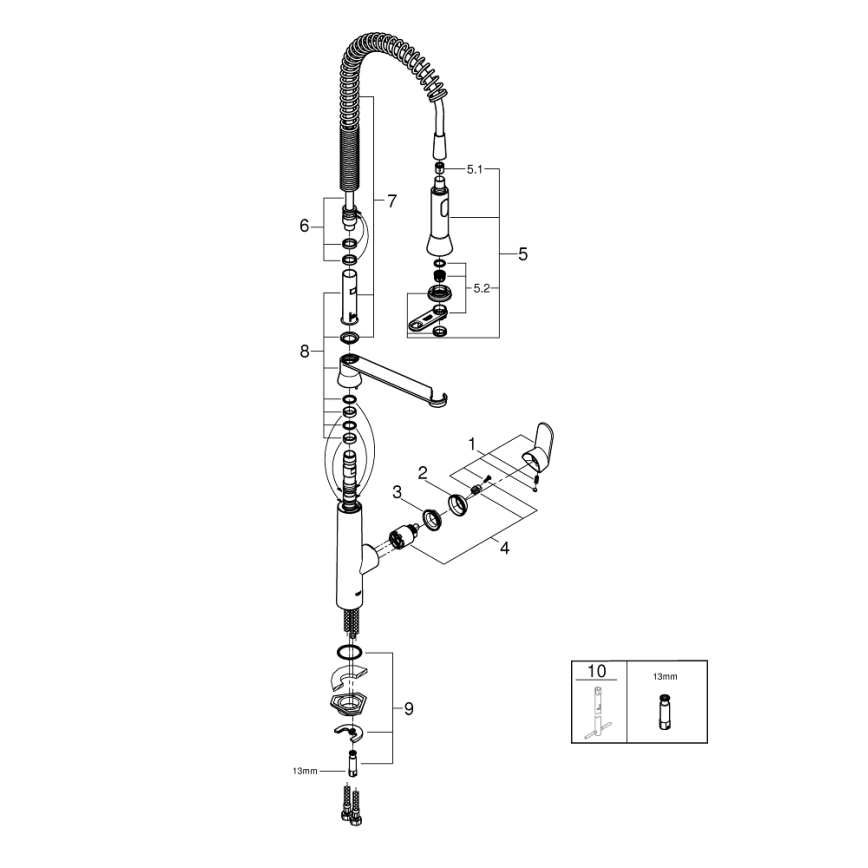 GROHE 32950000 - Drezová batéria K7 lesklý chróm