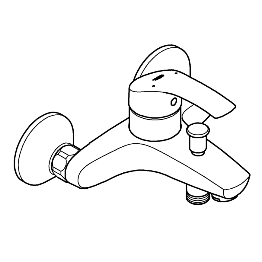 GROHE 33300002 - Vaňová batéria EUROSMART DN 15 lesklý chróm