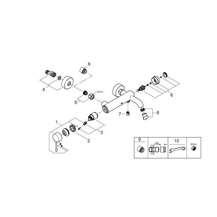 GROHE 33624DC1 - Vaňová batéria ESSENCE nerezová