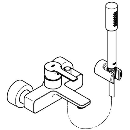 GROHE 33850001 - Vaňová batéria LINEARE DN 15 lesklý chróm