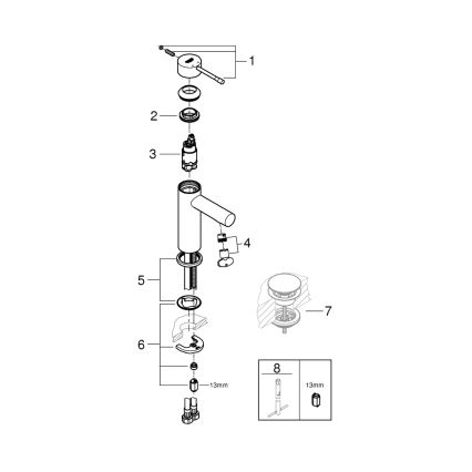GROHE 34294001 - Umývadlová batéria ESSENCE DN 15 lesklý chróm
