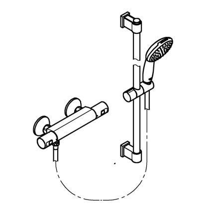 GROHE 345972431 -Termostatická sprchová batéria PRECISION START 12” 60 cm čierna