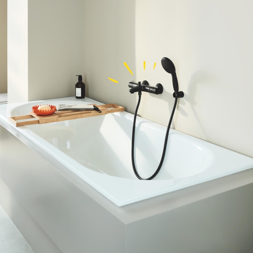 GROHE 345982430 - Termostatická vaňová batéria PRECISION START 168 mm čierna