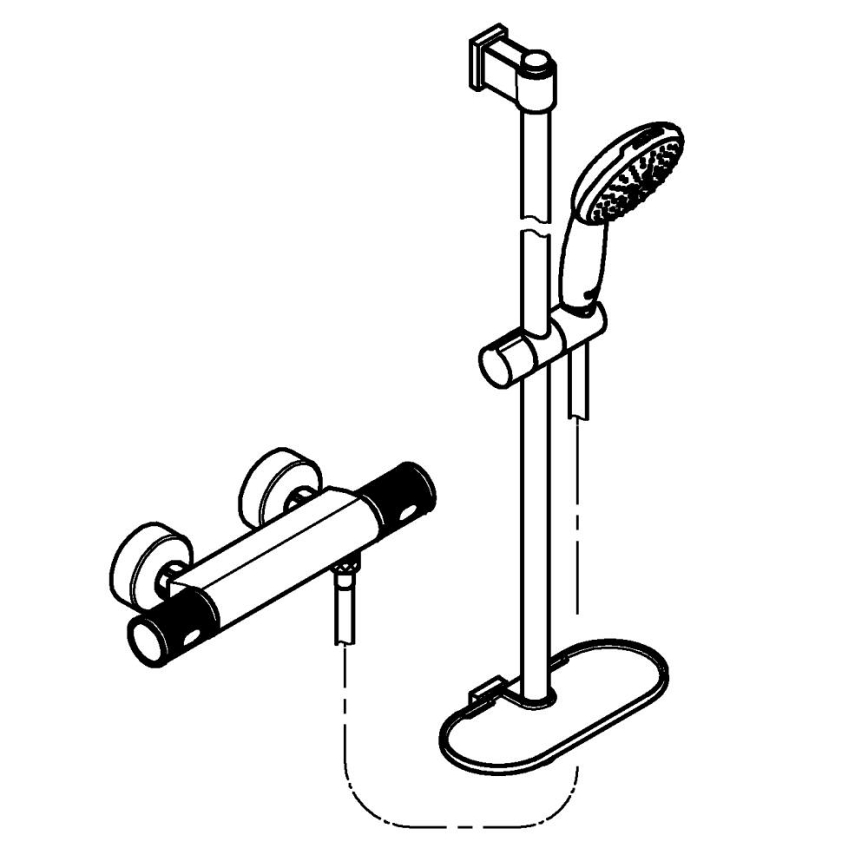 GROHE 34853001-Termostatická sprchová batéria PRECISION FEEL + súprava 90 cm chróm