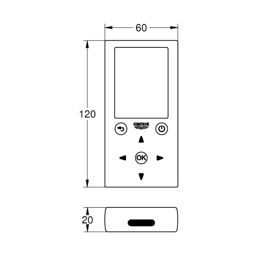 GROHE 36407001 - Diaľkové ovládanie lesklý chróm