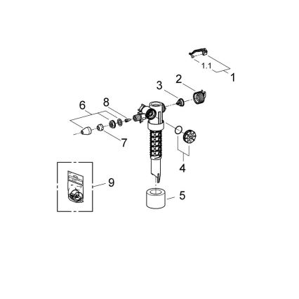 GROHE 37095000 - Napúšťací ventil 38” lesklý chróm