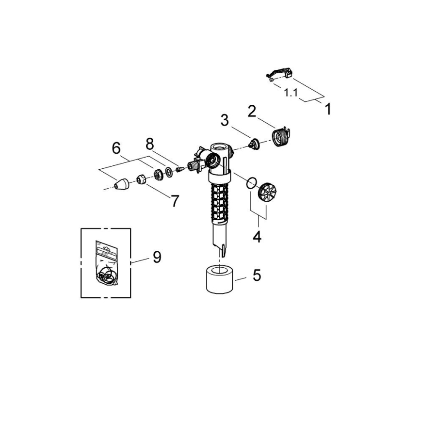 GROHE 37095000 - Napúšťací ventil 38” lesklý chróm