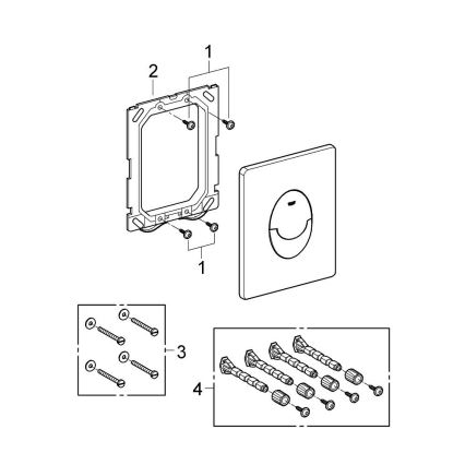 GROHE 38505SH0 - Ovládacie tlačidlo SKATE AIR 156 × 197 mm biele