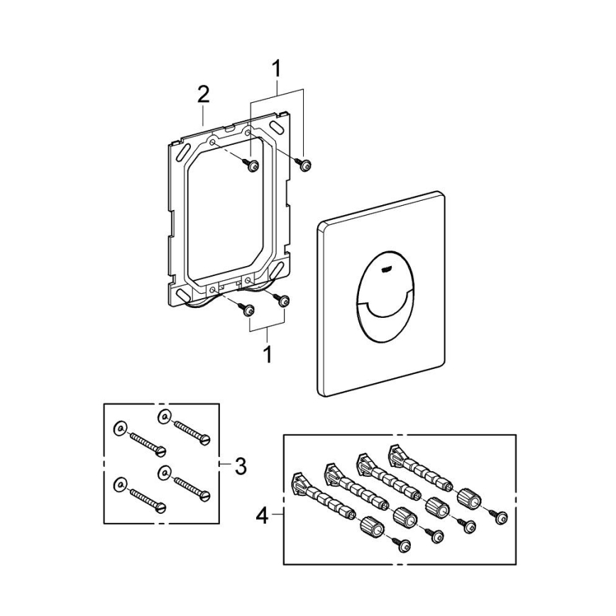 GROHE 38505SH0 - Ovládacie tlačidlo SKATE AIR 156 × 197 mm biele