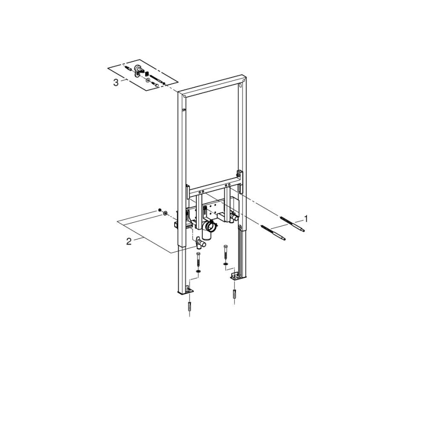 GROHE 38553001 - Modul pre bidet RAPID SL 1,13 m biely