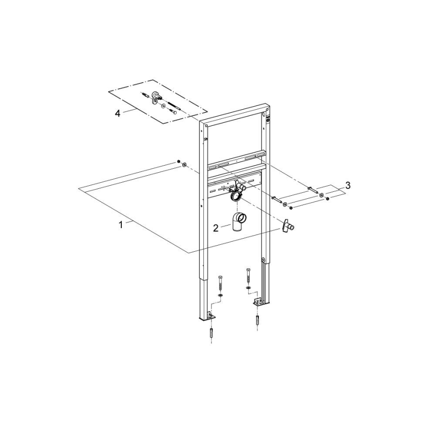 GROHE 38554001 - Modul pre umývadlo RAPID SL lesklý chróm