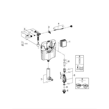 GROHE 38661000 - Splachovacia nádržka GD 2