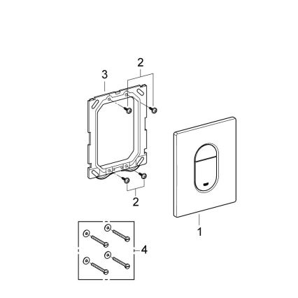GROHE 38844SH0 - Ovládacie tlačidlo ARENA COSMOPOLITAN 156 × 197 mm biela