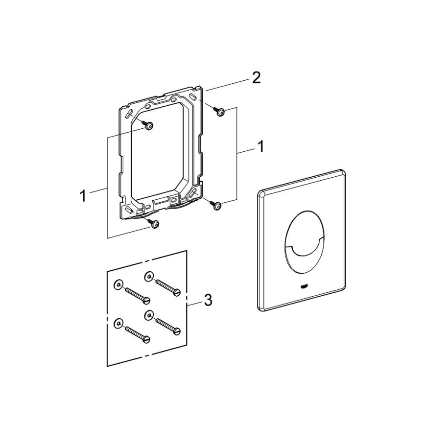 GROHE 389642430 - Splachovacie tlačidlo START 156 × 197 mm čierne