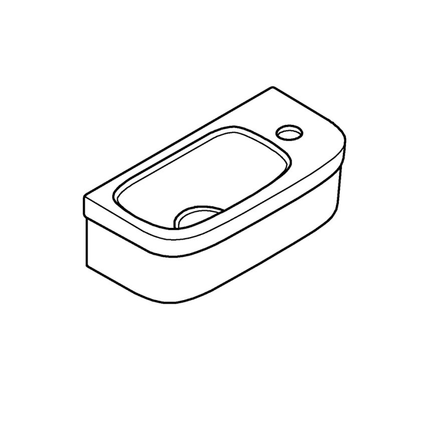 GROHE 39327000 - Umývadlo BAU CERAMIC 370 × 180 mm keramika/biela