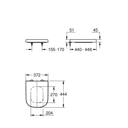 GROHE 39330002 - WC sedadlo EURO CERAMIC, odolná biela