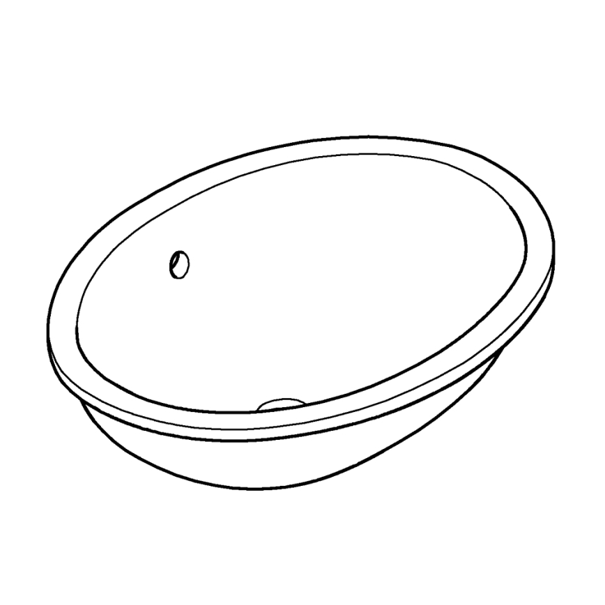 GROHE 39423000 - Zapustené umývadlo BAU CERAMIC 560 × 420 mm keramika/biela