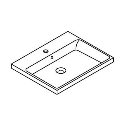 GROHE 3947900H - Umývadlo CUBE CERAMIC 600 × 490 mm keramika/biela